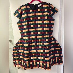New with tags artisan African designer made size xl woven statement dress.